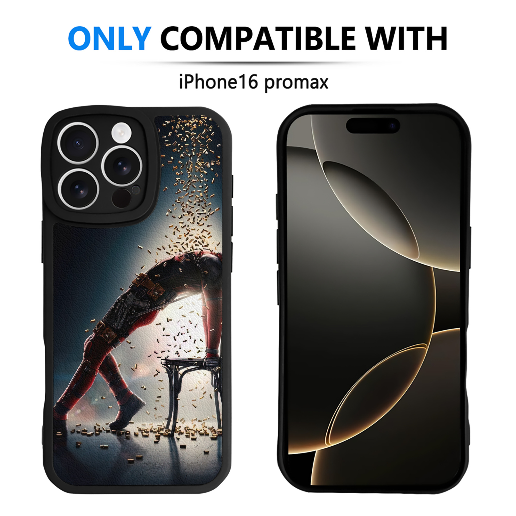 （画像用） Deadpool デッドプール 【iPhone 16シリーズ対応】シリコンスマホケース（レザー調） 材質：シリコン